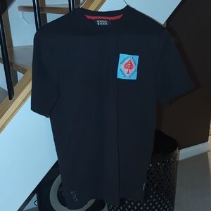 Scotch & Soda Black Tee with Graphic Patch